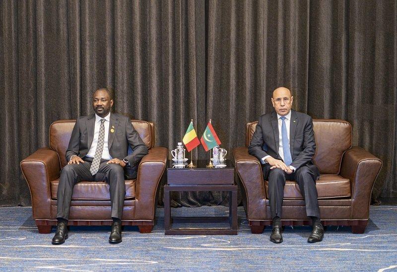 على هامش منتدى الصين.. الرئيس غزواني يلتقي الرئيس غويتا على هامش منتدى الصين.. الرئيس غزواني يلتقي الرئيس غويتا