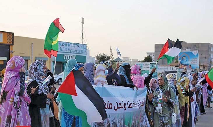 موريتانيا وفلسطين: احتجاجات متواصلة أمام السفارة الأمريكية وتوزيع موسع لسلال غذائية وشاعر يهدي ديوانه ومبيعاته لغزة موريتانيا وفلسطين: احتجاجات متواصلة أمام السفارة الأمريكية وتوزيع موسع لسلال غذائية وشاعر يهدي ديوانه ومبيعاته لغزة