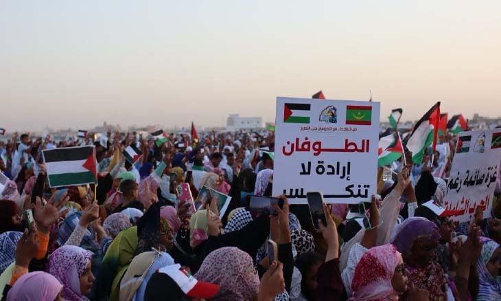 موريتانيا و«طوفان الأقصى»: مهرجان غضب ووفاء للقضية تحت شعار «أوقفوا الإبادة» ووقفات احتجاجية متواصلة لهيئات رسمية وأهلية موريتانيا و«طوفان الأقصى»: مهرجان غضب ووفاء للقضية تحت شعار «أوقفوا الإبادة» ووقفات احتجاجية متواصلة لهيئات رسمية وأهلية