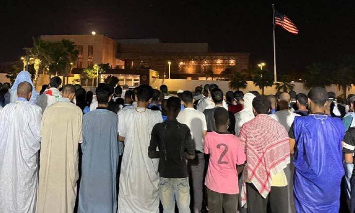 موريتانيا واستشهاد السنوار: احتجاجات قوية أمام السفارة الأمريكية وبيانات عزاء وتنشيط عمليات الإغاثة… وشاب يتبرع بحصان أصيل لغزة موريتانيا واستشهاد السنوار: احتجاجات قوية أمام السفارة الأمريكية وبيانات عزاء وتنشيط عمليات الإغاثة… وشاب يتبرع بحصان أصيل لغزة