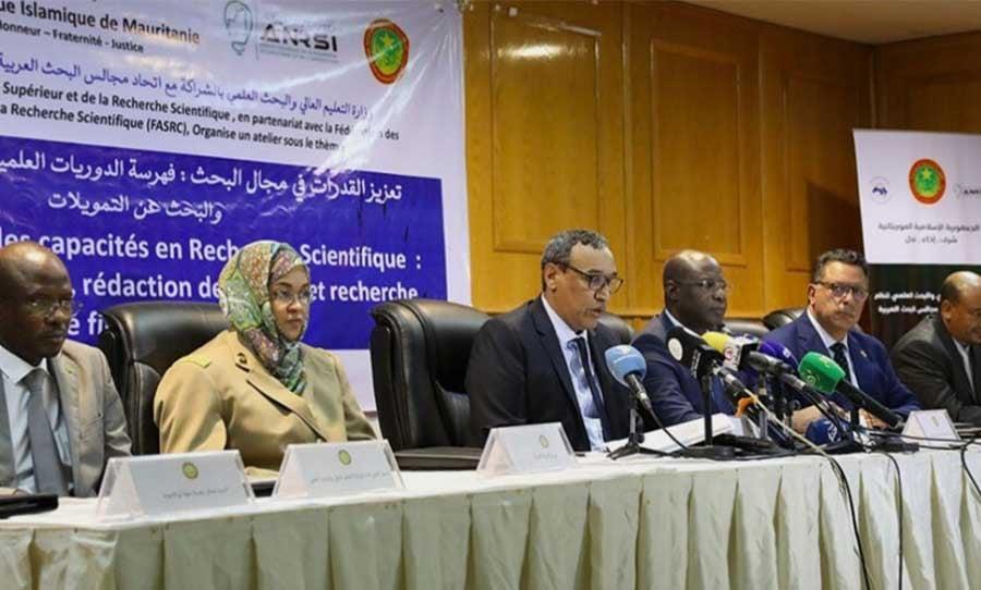 موريتانيا تتعاون مع اتحاد مجالس البحث العلمي العربية على تعزيز قدرات باحثيها في صياغة مشاريع البحث وتقنيات النشر موريتانيا تتعاون مع اتحاد مجالس البحث العلمي العربية على تعزيز قدرات باحثيها في صياغة مشاريع البحث وتقنيات النشر