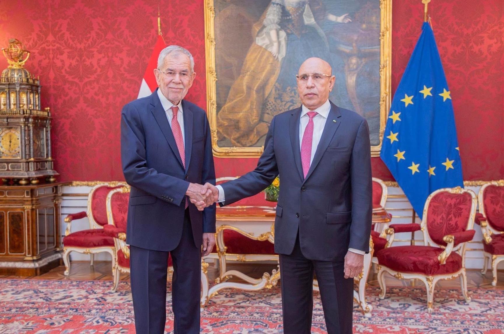 غزواني يبحث تعزيز التعاون مع الرئيس النمساوي غزواني يبحث تعزيز التعاون مع الرئيس النمساوي