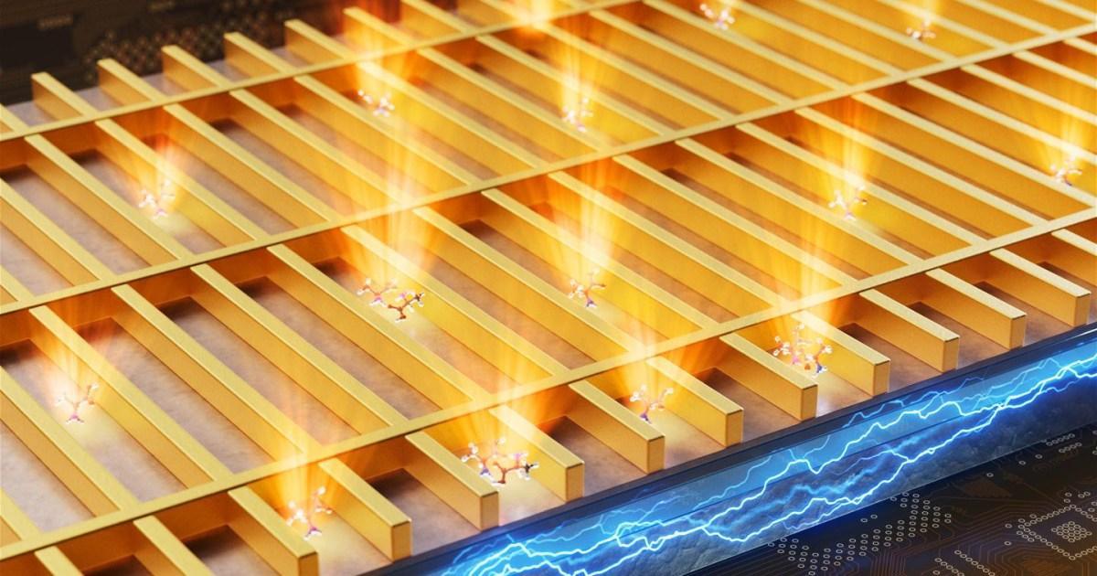 شريحة ذهبية تستشعر أجزاء من التريليون عبر نفق كمومي شريحة ذهبية تستشعر أجزاء من التريليون عبر نفق كمومي