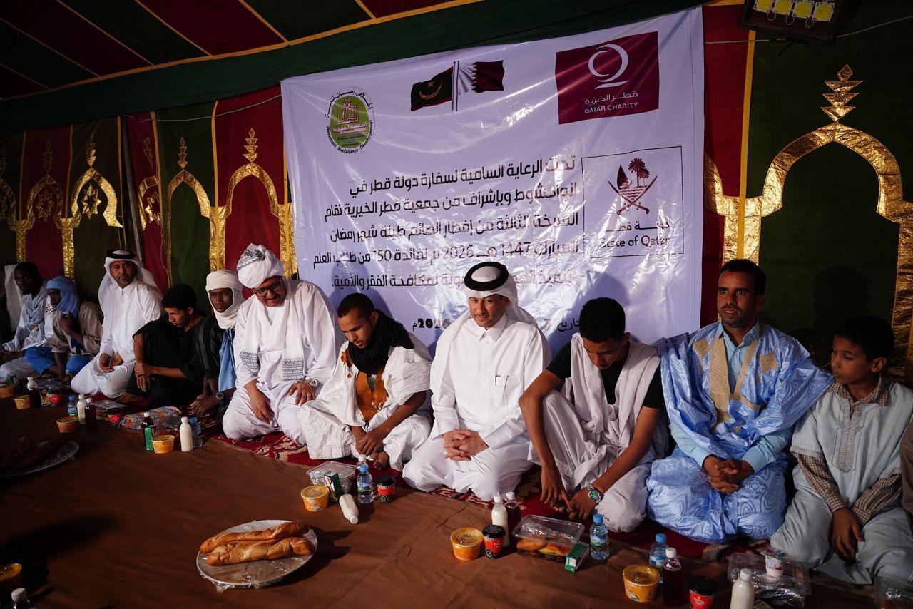 سفارة قطر توزع 4500 وجبة على طلاب المحاظر سفارة قطر توزع 4500 وجبة على طلاب المحاظر