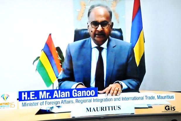 UNCTAD 15: Minister Ganoo pleads for solidarity and commitment to work together in light of the COVID-19 UNCTAD 15: Minister Ganoo pleads for solidarity and commitment to work together in light of the COVID-19