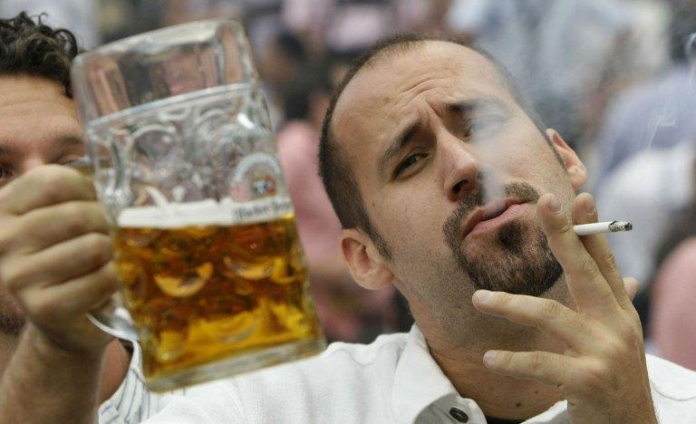 Drinking a pint of beer may lower your life expectancy by the same amount as smoking a cigarette – new research Drinking a pint of beer may lower your life expectancy by the same amount as smoking a cigarette – new research