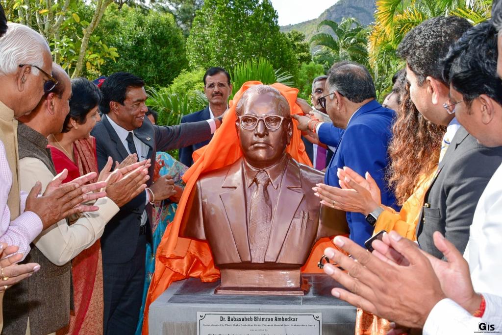 Bust of Dr Babasaheb Bhim Rao Ambedkar, father of the Indian Constitution, unveiled at Mahatma Gandhi Institute Bust of Dr Babasaheb Bhim Rao Ambedkar, father of the Indian Constitution, unveiled at Mahatma Gandhi Institute