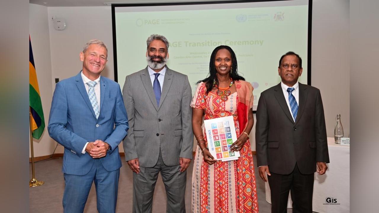 Transition ceremony marks eight years of partnership between PAGE UN Agencies and the Government of Mauritius Transition ceremony marks eight years of partnership between PAGE UN Agencies and the Government of Mauritius
