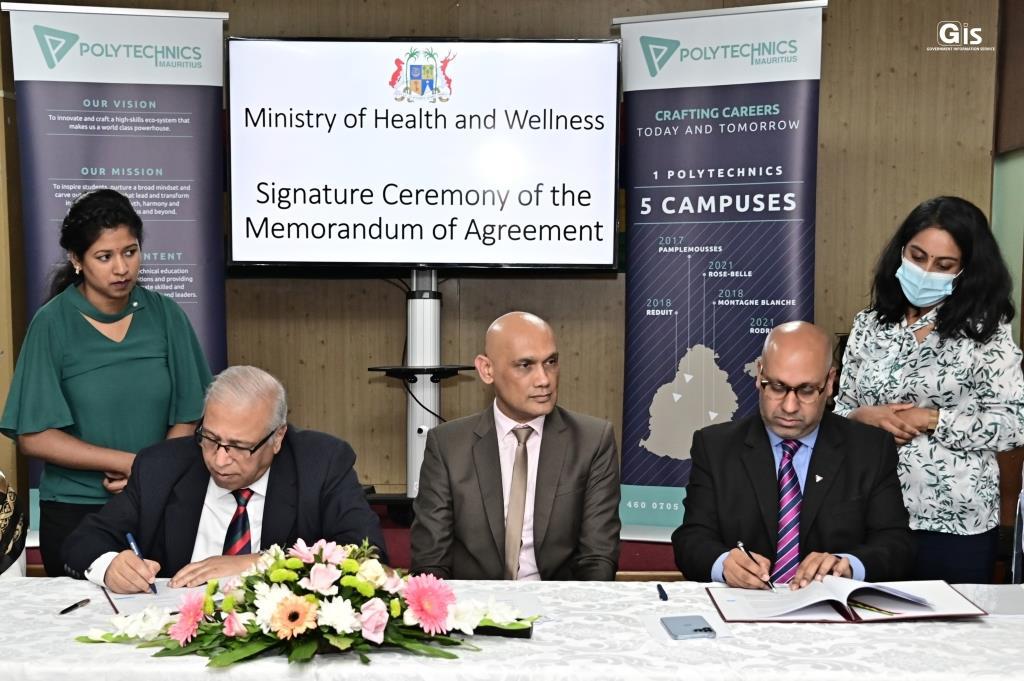 Training in Nursing and Allied Health: MoA signed to promote collaboration between Polytechnics Mauritius and Private Clinics Associations Training in Nursing and Allied Health: MoA signed to promote collaboration between Polytechnics Mauritius and Private Clinics Associations