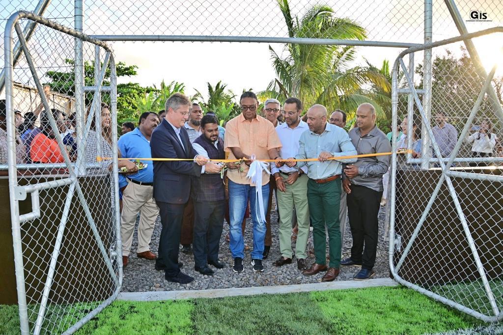 Camp Carol Mini Soccer Pitch inaugurated by Minister Hurreeram - Mauritius