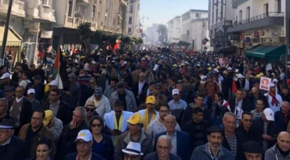 الجبهة الاجتماعية تنظم مظاهرة حاشدة بالدار البيضاء