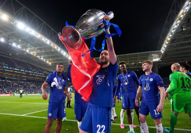 دوري ابطال أوربا لكرة القدم: حكيم زياش ثاني لاعب مغربي يتوج باللقب بعد أشرف حكيمي