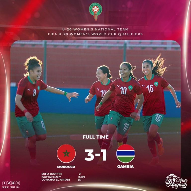 إقصائيات مونديال كوستاريكا -2022: المنتخب المغربي النسوي لأقل من 20 سنة يفوز على نظيره الغامبي