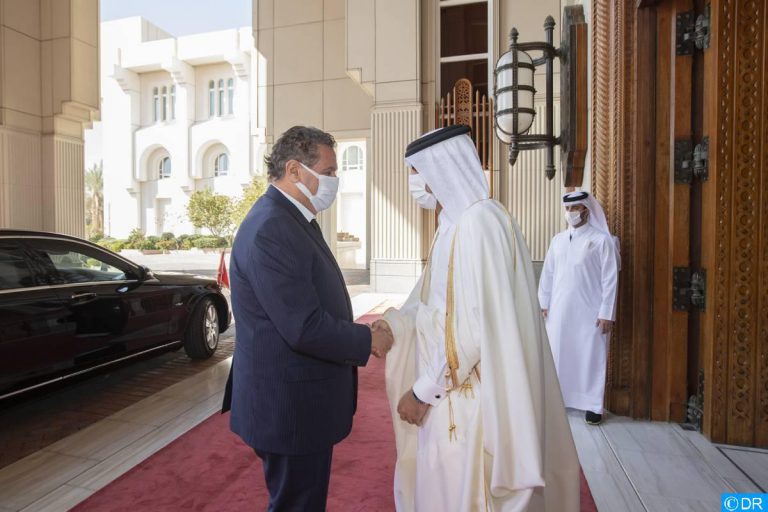 أمير دولة قطر يستقبل عزيز أخنوش