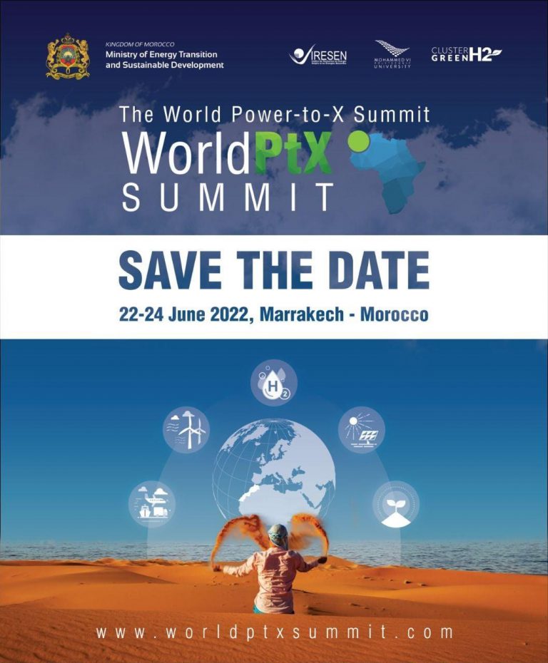 قمة الطاقة العالمية World Power-to-X Summit ما بين 22 و 24 يونيو بمراكش