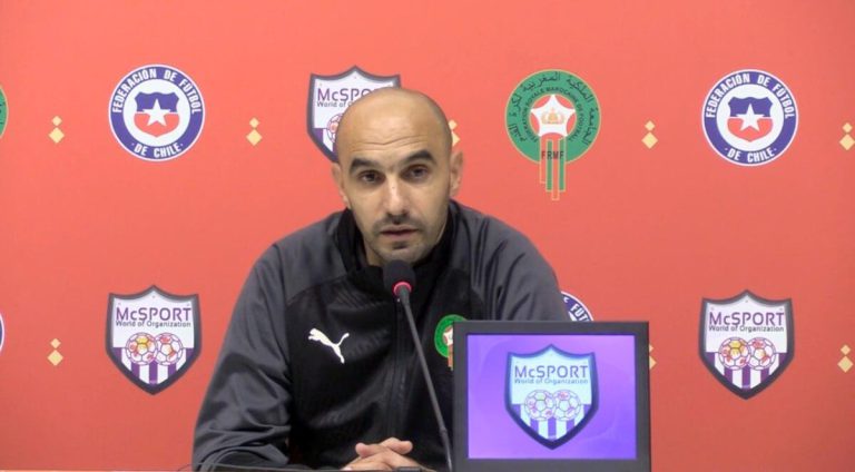 المغرب-الشيلي : وليد الركراكي راض عن أداء لاعبيه وروحهم القتالية