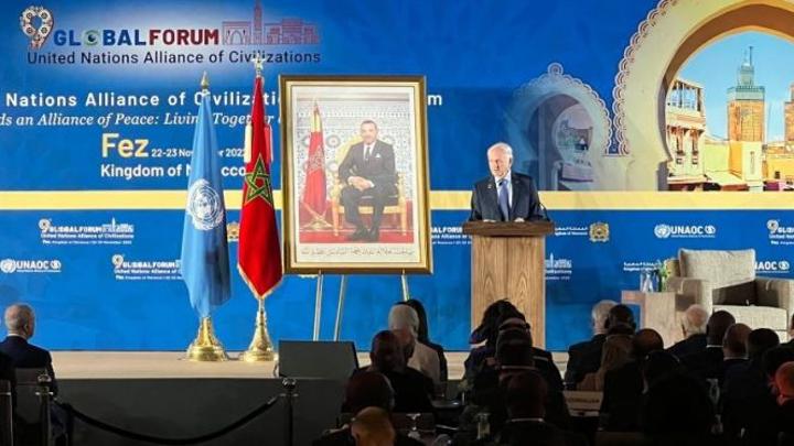 الملك يوجه رسالة إلى المشاركين في الدورة التاسعة للمنتدى العالمي لتحالف الحضارات الملك يوجه رسالة إلى المشاركين في الدورة التاسعة للمنتدى العالمي لتحالف الحضارات