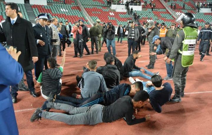 أعمال شغب عقب مباراة الجيش والوداد تقود لاعتقال 37 شخصا