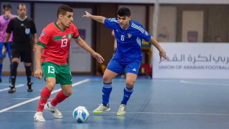 المنتخب المغربي لكرة القدم داخل القاعة يحقق ثالث فوز له في دور المجموعات في بطولة كأس العرب