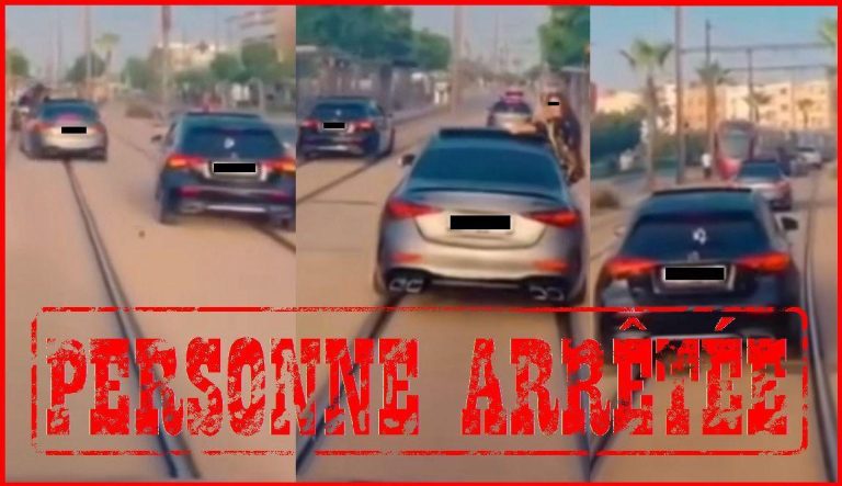 البيضاء: فتح بحث قضائي لتوقيف سائقي سيارات استعملوا سكة الترامواي بشكل استعراضي