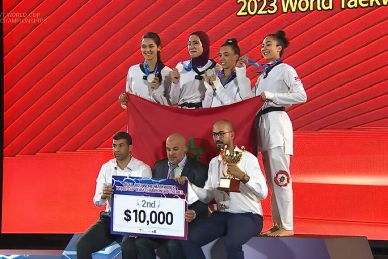 كأس العالم للتايكوندو: المنتخب المغربي للإناث يتوج وصيفا لبطل العالم حسب الفرق