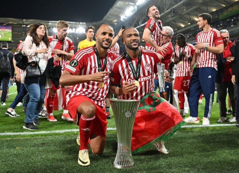 الكعبي يقود أولمبياكوس للتتويج بلقب دوري المؤتمر الأوروبي