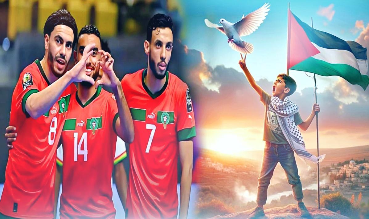 عناصر منتخب الفوتسال تدخل الفرحة إلى قلوب أطفال فلسطينيين