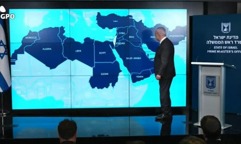 نتنياهو يثير الجدل مجددا بخريطة للمغرب مكتوب عليها الصحراء الغربية
