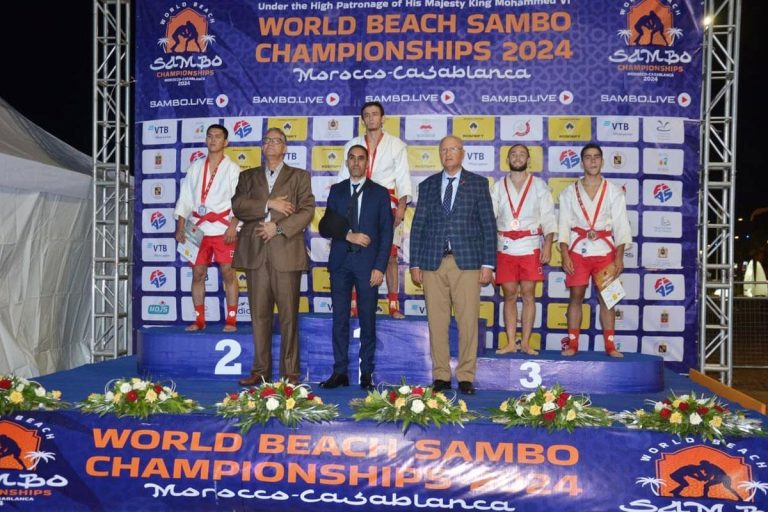 الدار البيضاء: المنتخب المغربي يتوج بالميدالية البرونزية في بطولة العالم للسامبو الشاطئية