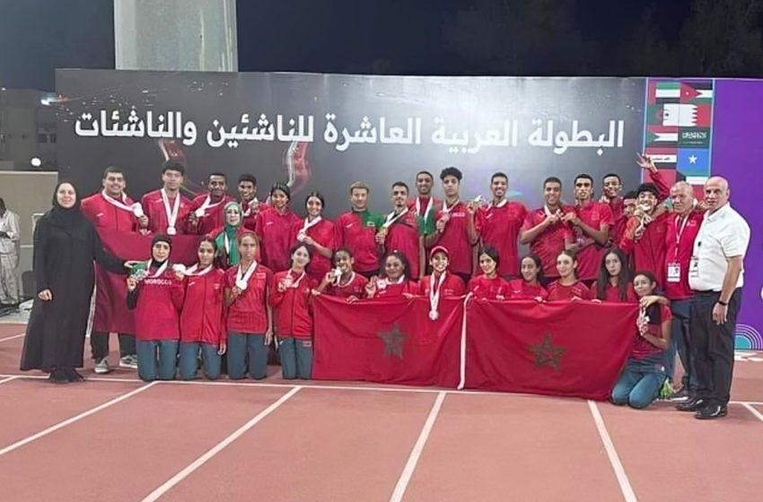 استقبال المنتخب المغربي لألعاب القوى في الدار البيضاء بعد تصدره البطولة العربية لأقل من 18 سنة بالسعودية استقبال المنتخب المغربي لألعاب القوى في الدار البيضاء بعد تصدره البطولة العربية لأقل من 18 سنة بالسعودية