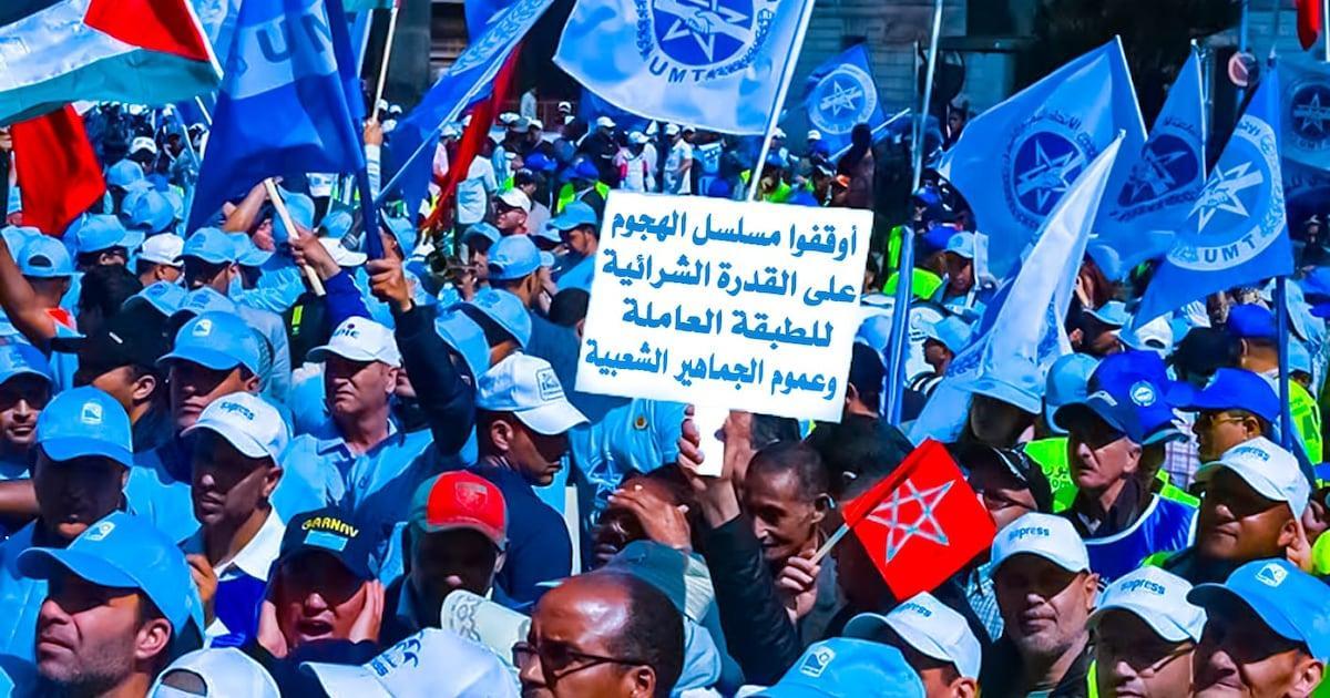 نقابة UMT تهاجم الحكومة بسبب قانون الإضراب وتتهمها بخدمة مصالح «الباطرونا» نقابة UMT تهاجم الحكومة بسبب قانون الإضراب وتتهمها بخدمة مصالح «الباطرونا»