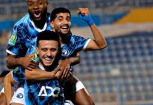 ربع نهائي بطولة دوري أبطال إفريقيا: الجيش الملكي ينهزم بالقاهرة أمام بيراميدز المصري ربع نهائي بطولة دوري أبطال إفريقيا: الجيش الملكي ينهزم بالقاهرة أمام بيراميدز المصري