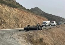 وفاة شخصين وإصابة ثلاثة في انقلاب سيارة بالناظور وفاة شخصين وإصابة ثلاثة في انقلاب سيارة بالناظور