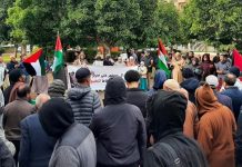 وقفة شعبية في طنجة دعما لفلسطين والسودان وقفة شعبية في طنجة دعما لفلسطين والسودان