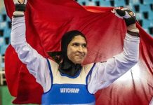 أمينة الدحاوي تتوج بذهبية التايكوندو في كينيا أمينة الدحاوي تتوج بذهبية التايكوندو في كينيا