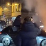 احتفالات في بروكسل بفوز المغرب على زامبيا احتفالات في بروكسل بفوز المغرب على زامبيا