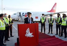 Commander Pacho lands his last flight for LAM after 45 years of service