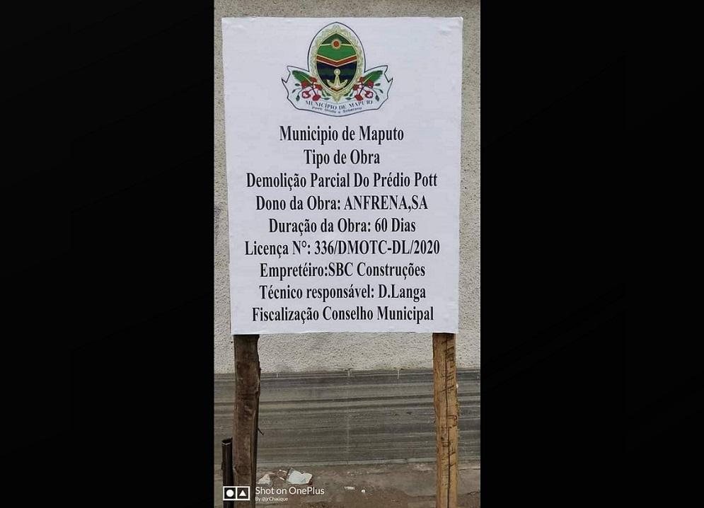 Maputo’s Pott building: Demolition underway – to enable “project linked to car management” – Noticias Maputo’s Pott building: Demolition underway – to enable “project linked to car management” – Noticias