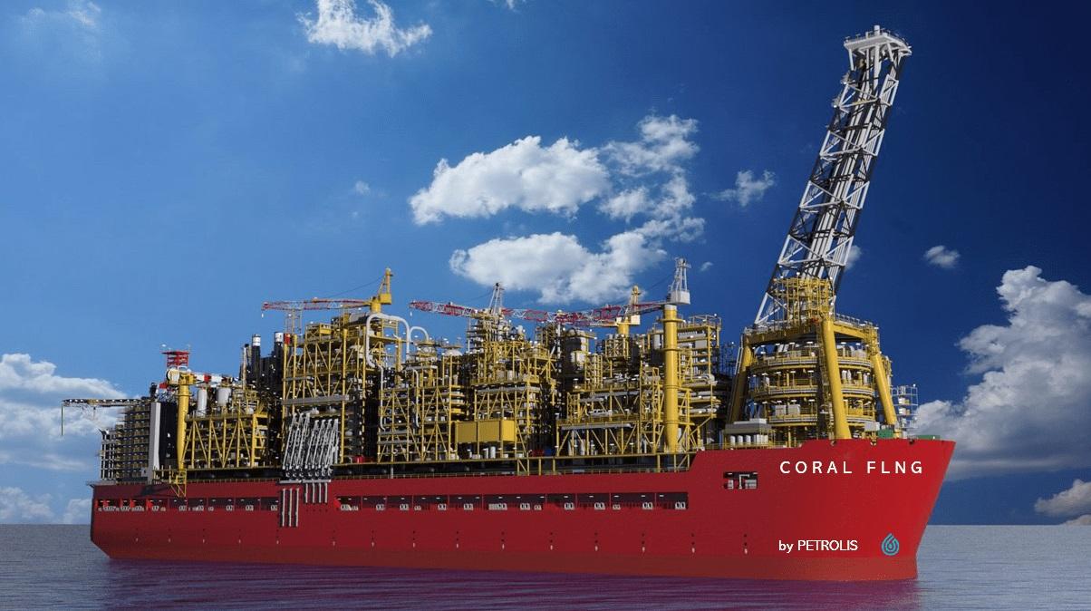 Mozambique: Floating LNG platform moored off Cabo Delgado Mozambique: Floating LNG platform moored off Cabo Delgado