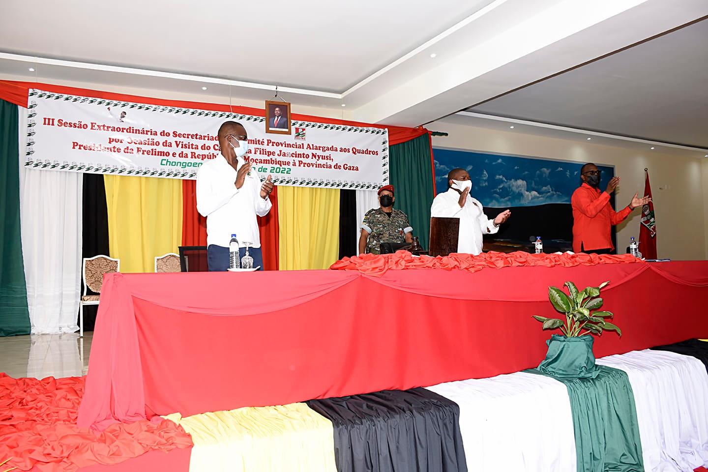 In Sofala and Gaza, Frelimo president extols role of party bodies in consolidating peace and promoting development In Sofala and Gaza, Frelimo president extols role of party bodies in consolidating peace and promoting development