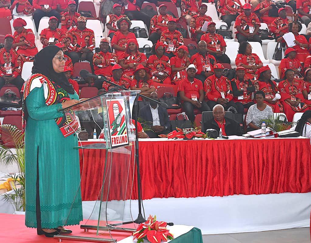 Samia addresses Frelimo’s 12th congress, rooting for Kiswahili Samia addresses Frelimo’s 12th congress, rooting for Kiswahili