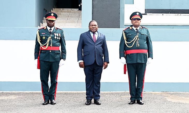 Nyusi officiates swearing in of new Chief of Staff of the ‘Casa Militar’ and Deputy Commander of the Samora Machel Academy Nyusi officiates swearing in of new Chief of Staff of the ‘Casa Militar’ and Deputy Commander of the Samora Machel Academy