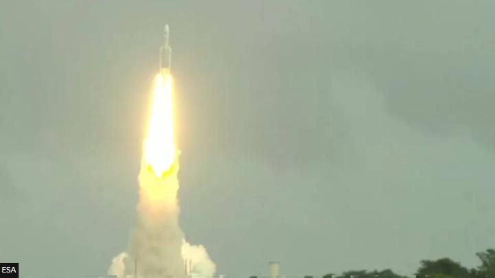 Blast off for Europe's Jupiter icy moons mission Blast off for Europe's Jupiter icy moons mission