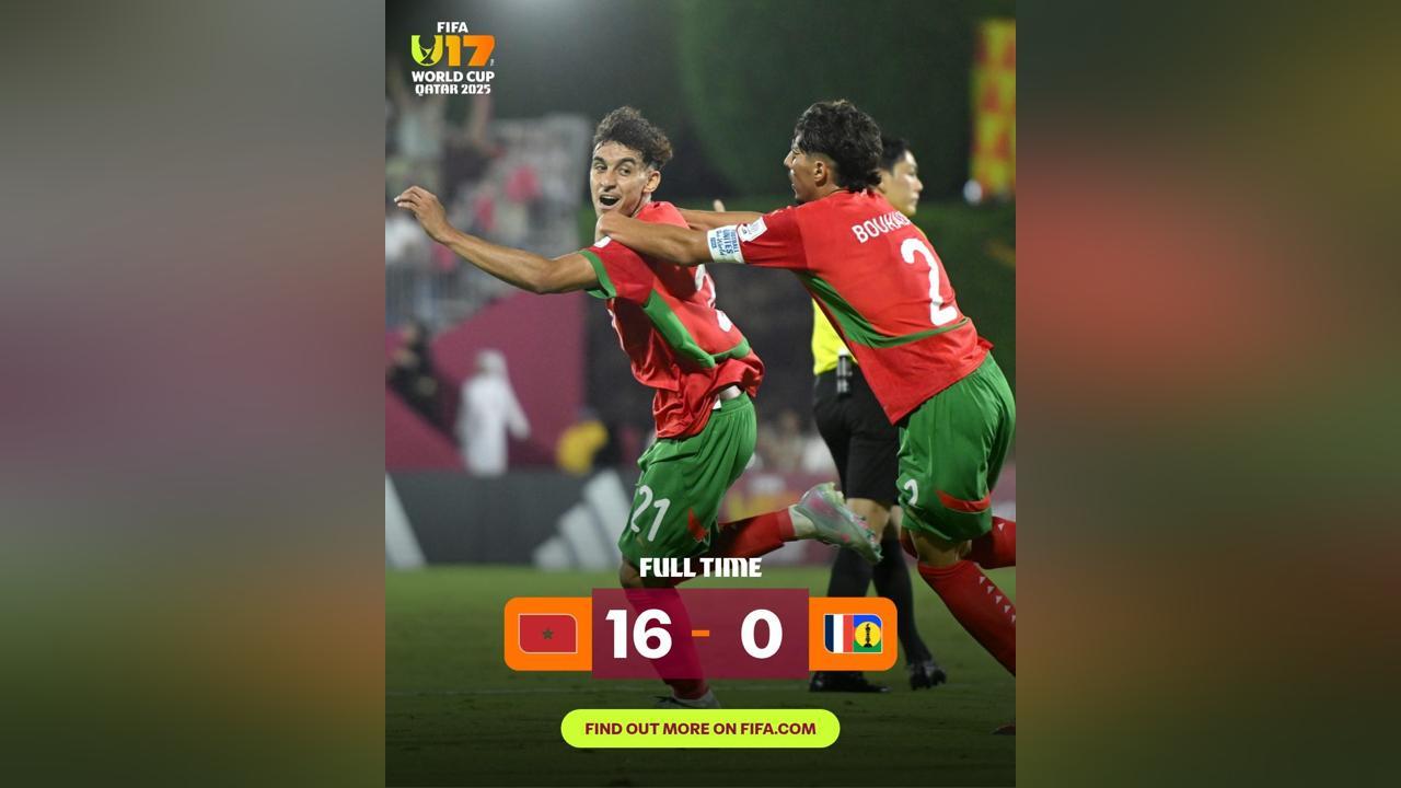 Morocco Sets U-17 World Cup Scoring Record 16-0 Morocco Sets U-17 World Cup Scoring Record 16-0