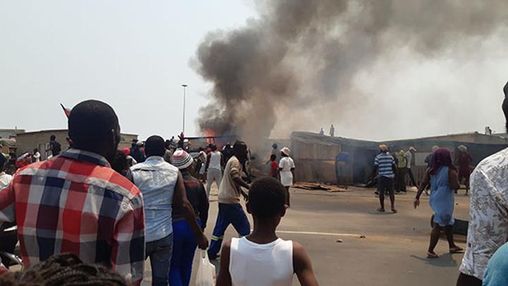 Furious residents attack firefighters Furious residents attack firefighters