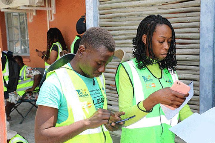 Zambezi residents cooperate with census enumerators Zambezi residents cooperate with census enumerators