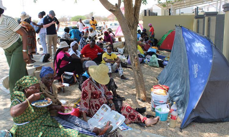 Veterans Camp Outside Swapo HQ Demanding Exile Funds Veterans Camp Outside Swapo HQ Demanding Exile Funds