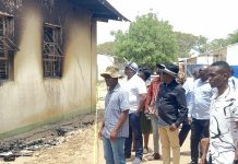 Ngurare visits burnt Ndiyona school hostel Ngurare visits burnt Ndiyona school hostel