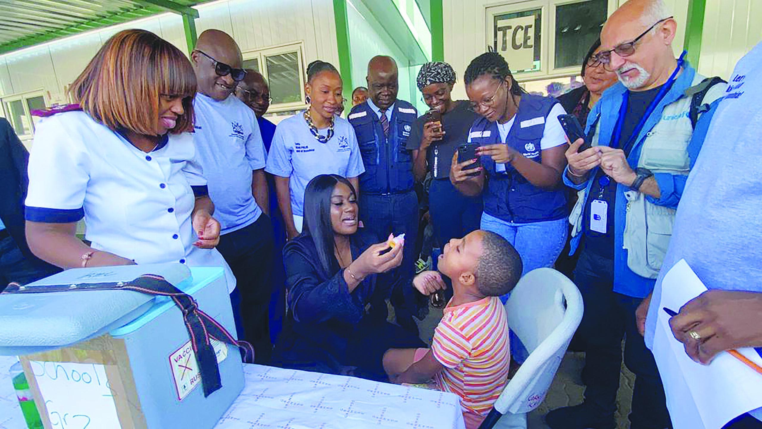 Nationwide polio vaccination campaign kicks off …targeting 40 000 children in Kunene Nationwide polio vaccination campaign kicks off …targeting 40 000 children in Kunene