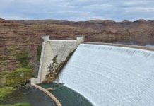 Neckartal Dam overflows after reaching full capacity Neckartal Dam overflows after reaching full capacity